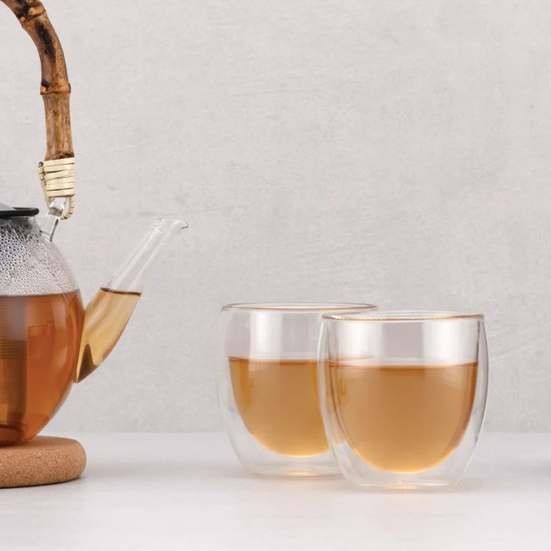 Verre à café et à thé Bodum Pavina à double paroi - Valve brevetée - 250 ml - 6 pièces