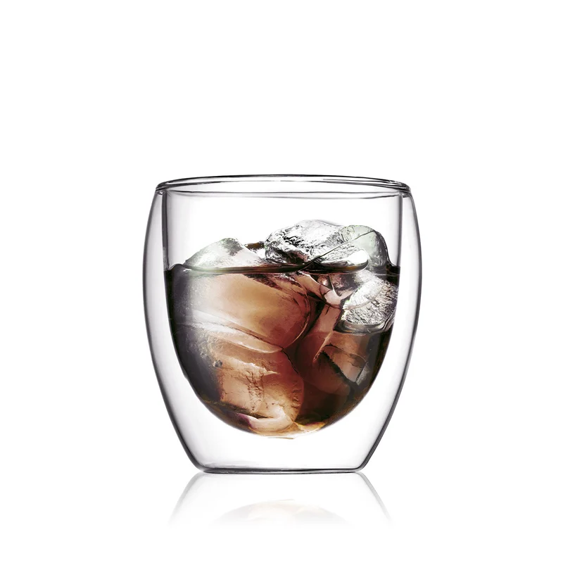Verre à café et à thé Bodum Pavina à double paroi - Valve brevetée - 250 ml - 6 pièces