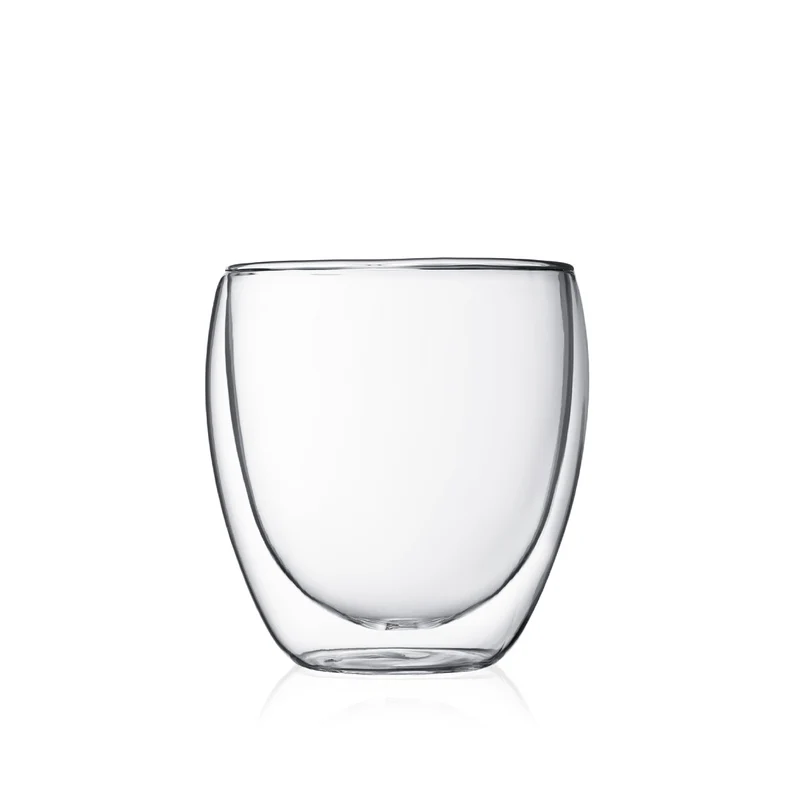 Verre à café et à thé Bodum Pavina à double paroi - Valve brevetée - 250 ml - 6 pièces