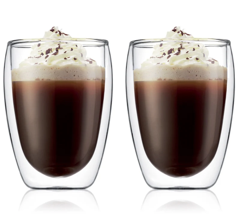 Verre à café et à thé double paroi Bodum Pavina - Valve brevetée - 320 ml - 2 pièces