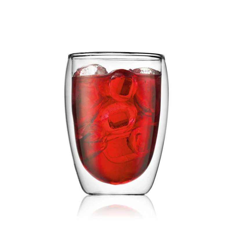 Verre à café et à thé double paroi Bodum Pavina - Valve brevetée - 320 ml - 2 pièces