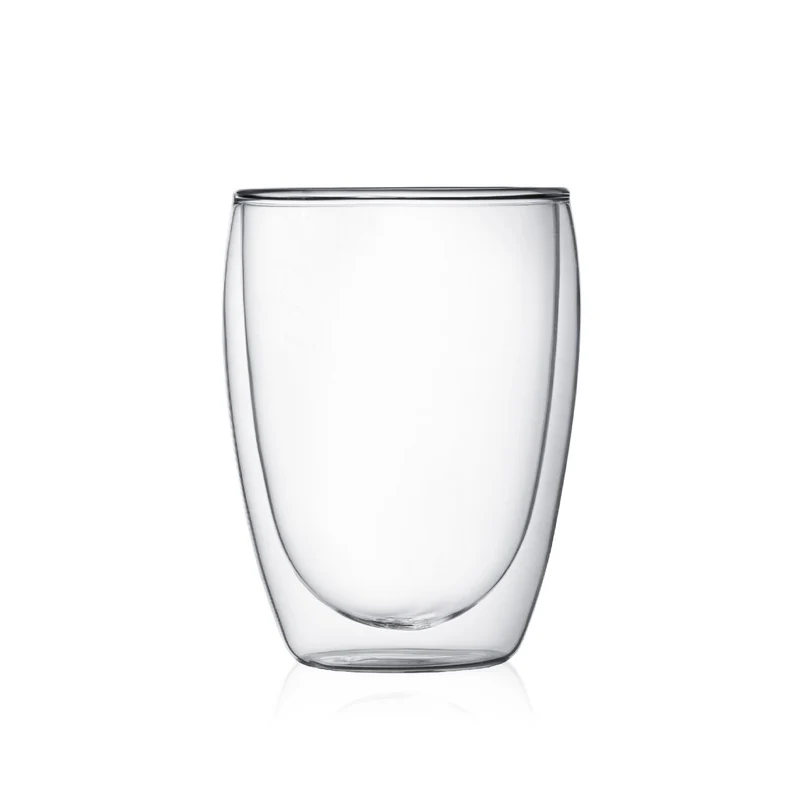 Verre à café et à thé double paroi Bodum Pavina - Valve brevetée - 320 ml - 2 pièces