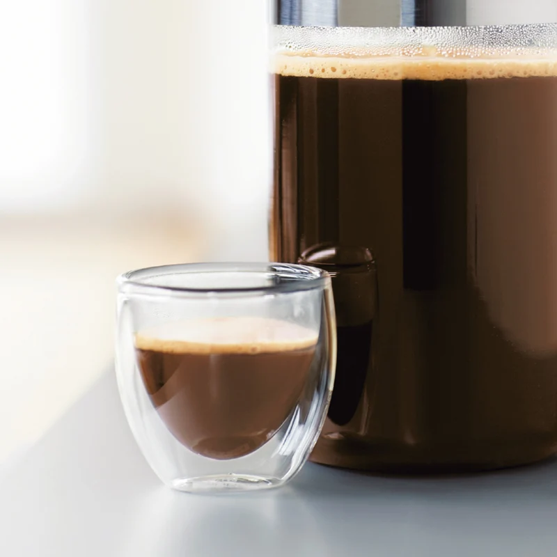 Verre à espresso double paroi Bodum Pavina - Valve brevetée - 80 ml - 6 pièces