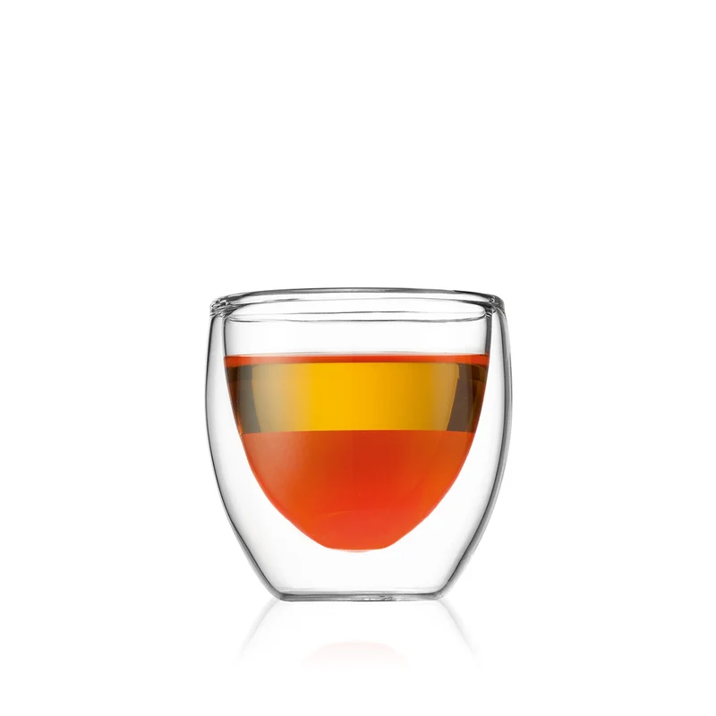 Verre à espresso double paroi Bodum Pavina - Valve brevetée - 80 ml - 6 pièces