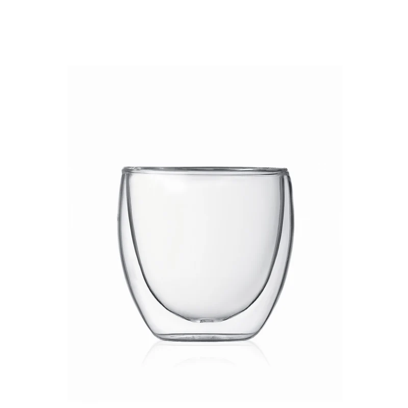 Verre à espresso double paroi Bodum Pavina - Valve brevetée - 80 ml - 6 pièces
