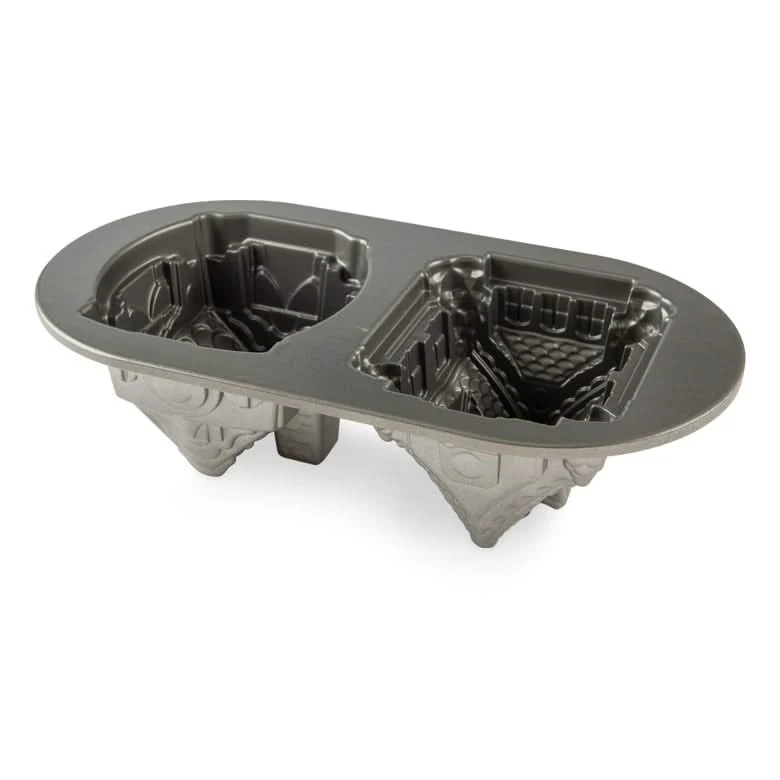 Moule à gâteau Nordic Ware Maison en pain d'épice Duet Argent - Aluminium coulé - 32 x 17 cm