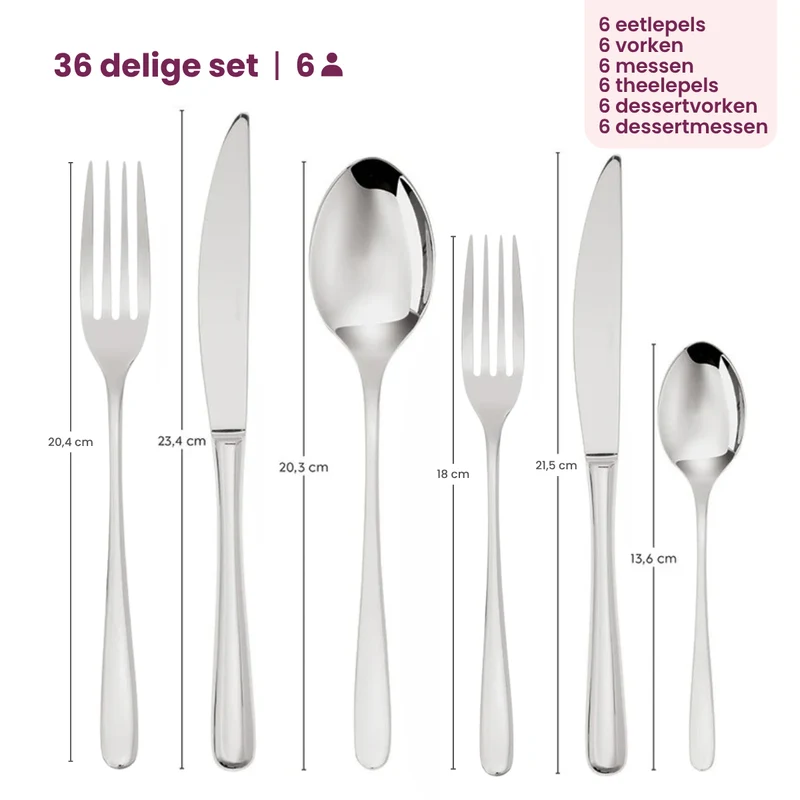 Ensemble de couverts Sambonet Taste Noir 36 pièces