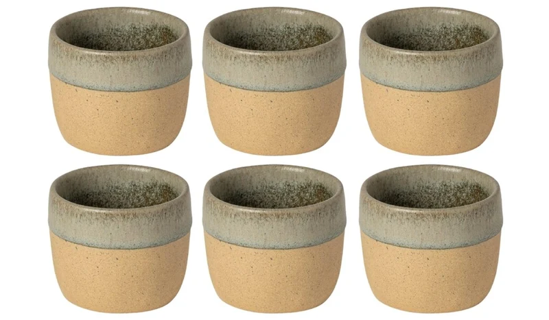 Costa Nova Tasses à café Arenito Sage Green 200 ml - 6 pièces