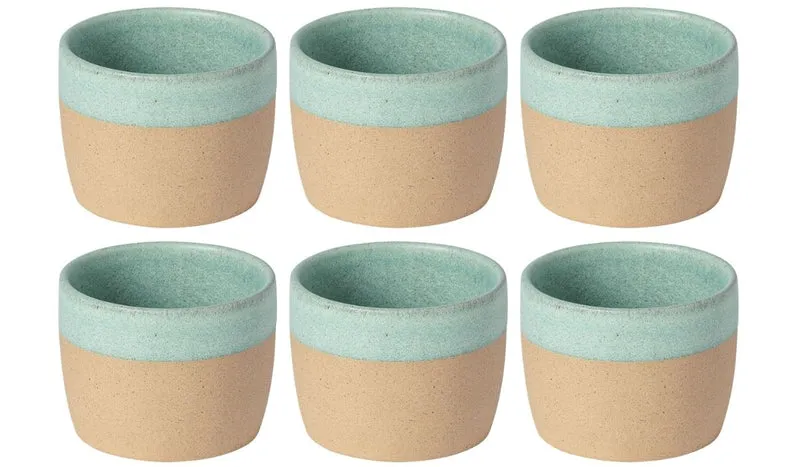 Costa Nova Tasses à café Arenito Aqua 200 ml - 6 pièces