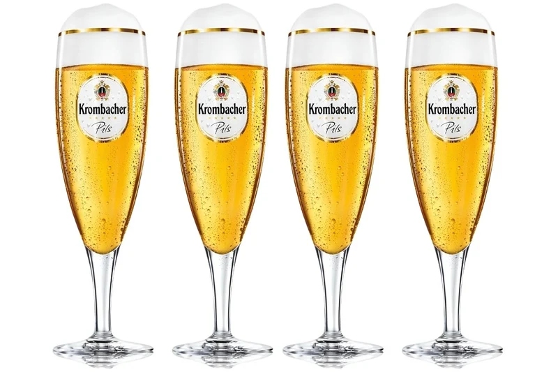 Verre à bière Krombacher sur pied 300 ml - 4 pièces