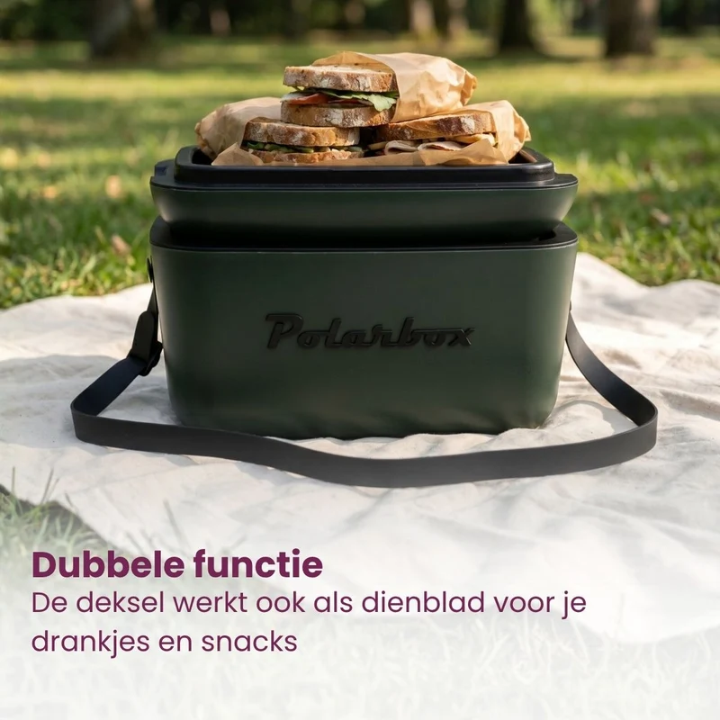Glacière Polarbox - Glacière avec Bandoulière - Green Forest-Black - 12 litres