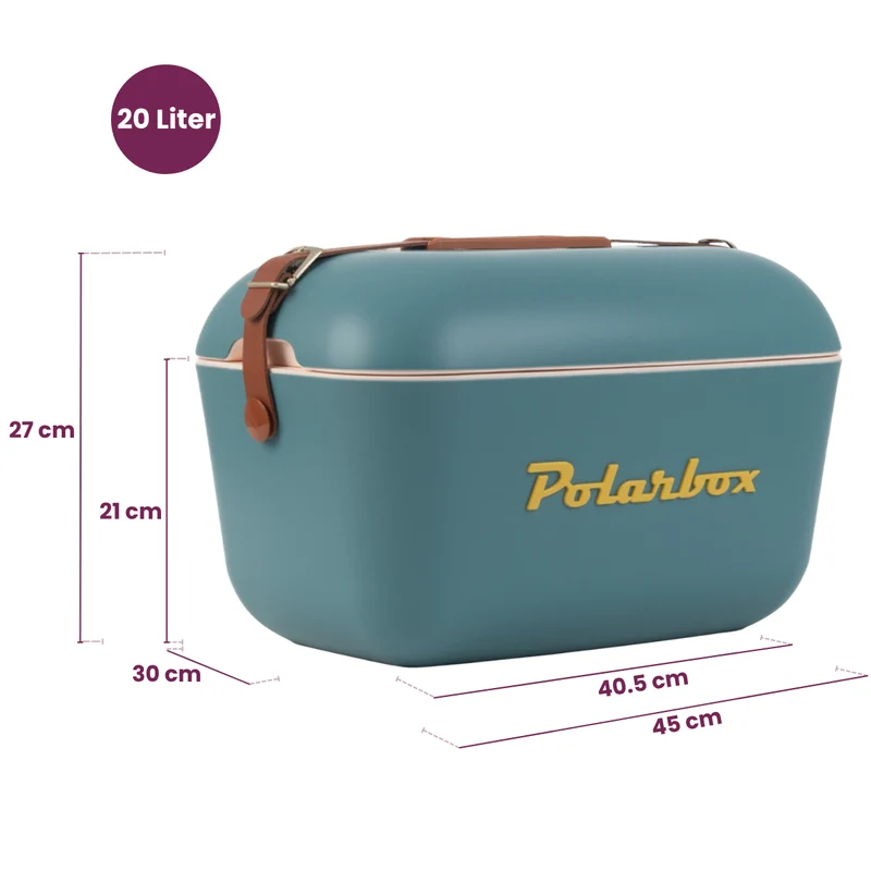 Glacière Polarbox - Glacière avec Bandoulière - Olive Green-Gold - 20 litres