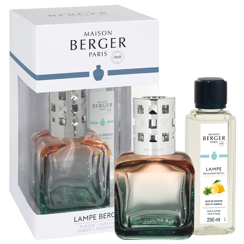 Coffret Lampe Berger Maison Berger - Glaçon Pêche/Verte - Zeste de Verveine