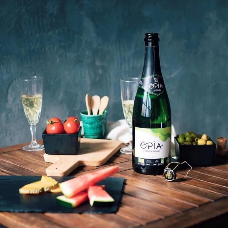Chardonnay effervescent biologique sans alcool 0% - Opia
