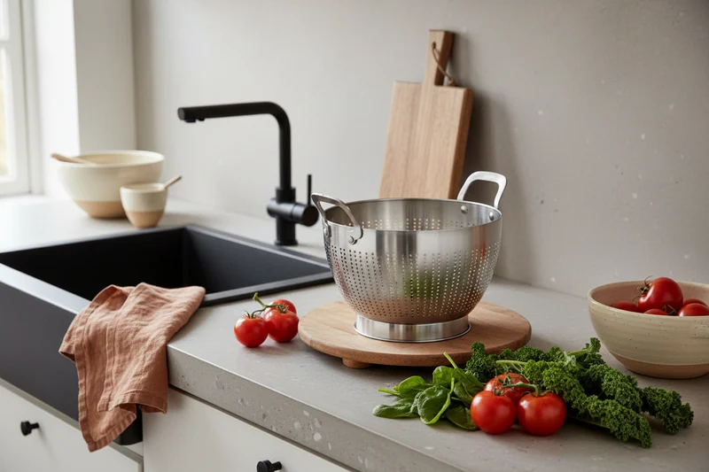 Passoire Cookinglife - Passoire à égoutter - en inox - Ø 23,5 cm