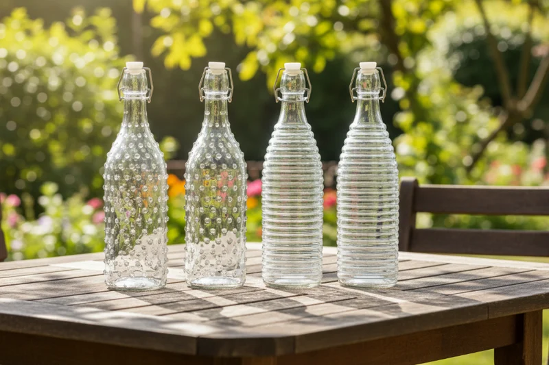 Set de bouteilles Cookinglife - Bouchon à levier - Dots&Lines - 1 L - 4 pièces