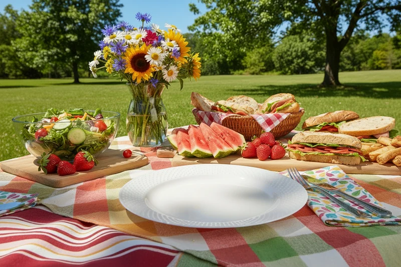Set de service Cookinglife - Service 4 personnes - CampVibe - Ø28 cm - 12 pièces