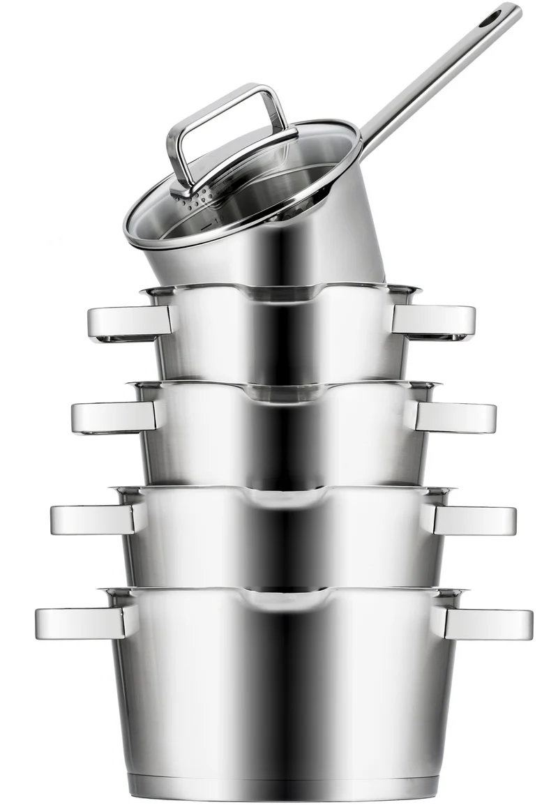 Set de casseroles Sola - Casseroles en inox - Diamond - Ø16-24 cm - 5 pièces