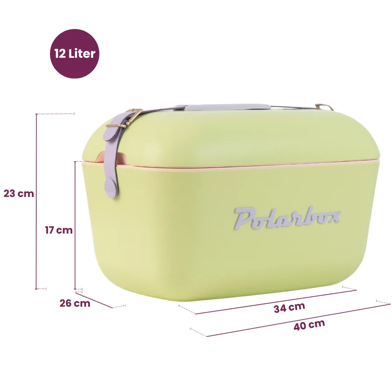 Glacière Polarbox - Glacière avec bandoulière - Lime-Lilac - 12 litres