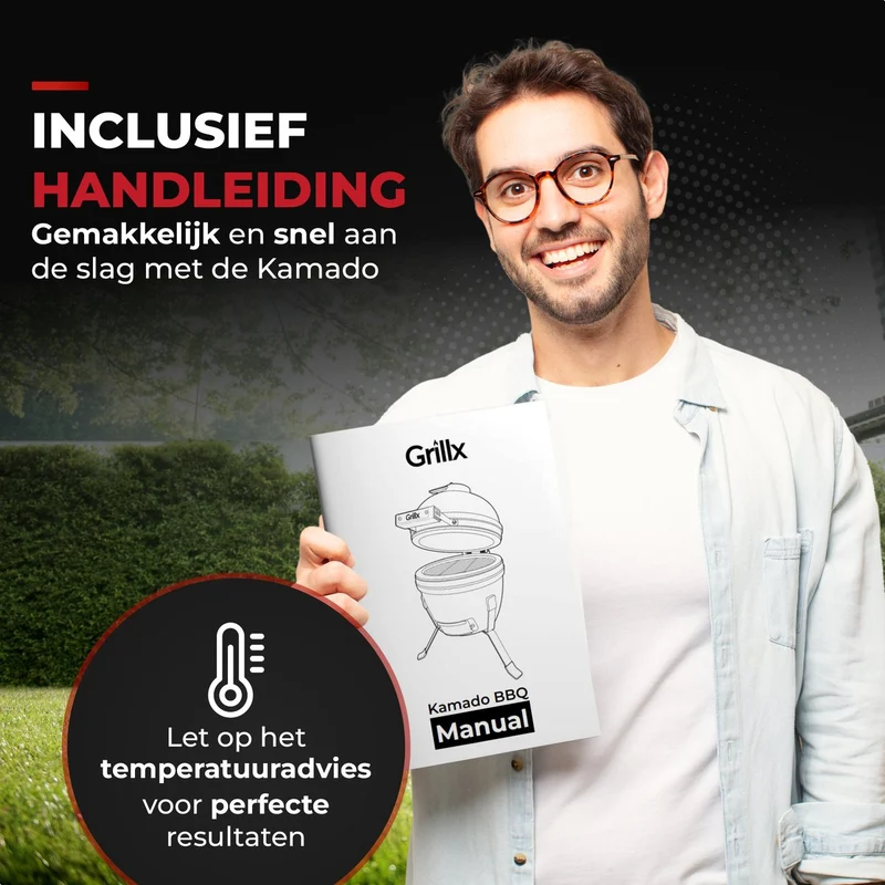 Barbecue Kamado GrillX - Barbecue au charbon de bois - Kamado - Ø 27 cm