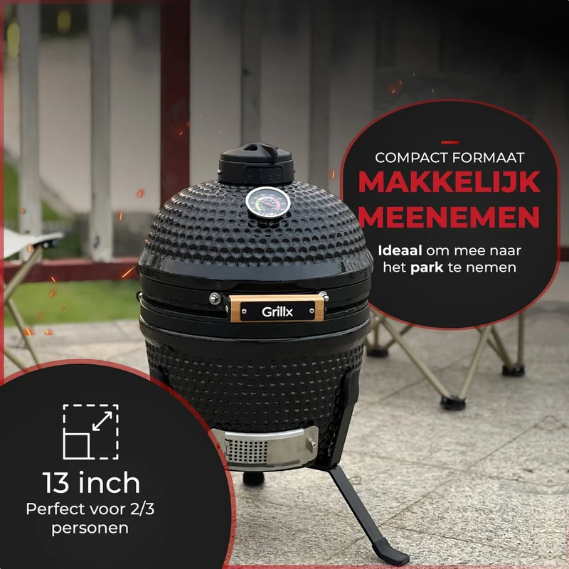 Barbecue Kamado GrillX - Barbecue au charbon de bois - Kamado - Ø 27 cm