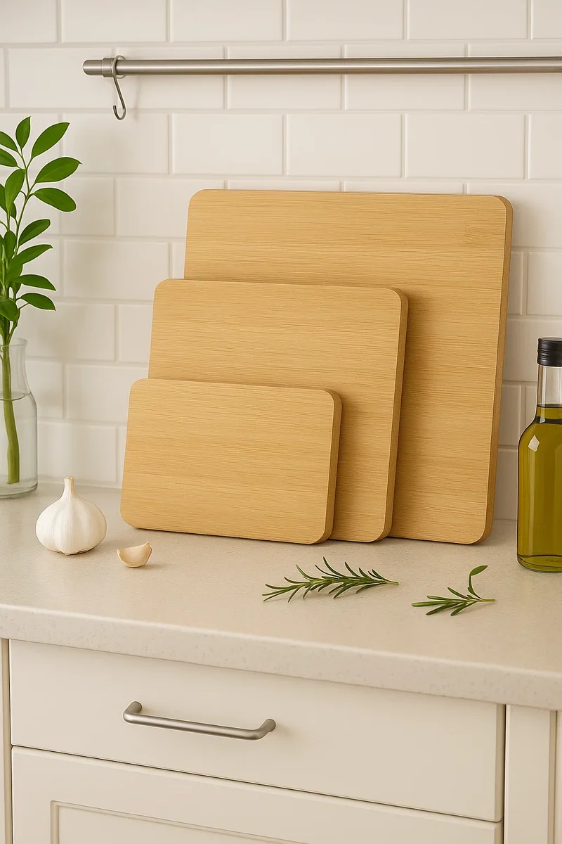 Set de planches a decouper Cookinglife - en bambou - 38/28,5/20 cm - 3 pièces