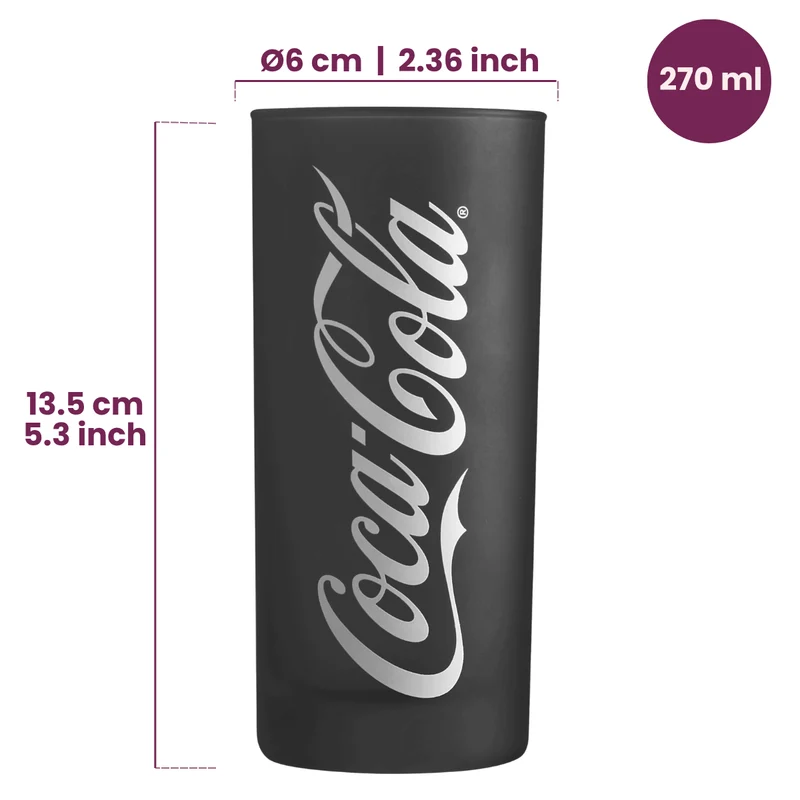 Set de verres long drink Coca Cola - Verres à soda - Frozen - 270 ml - 4 pièces