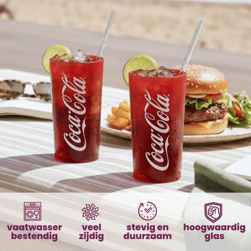 Set de verres longdrink Coca-Cola - Verres à soda - Coca-Cola - 270ml - 4 pièces