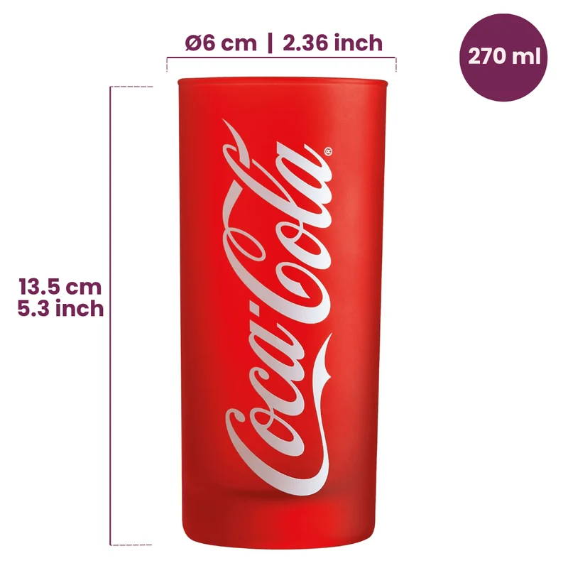 Set de verres longdrink Coca-Cola - Verres à soda - Coca-Cola - 270ml - 4 pièces