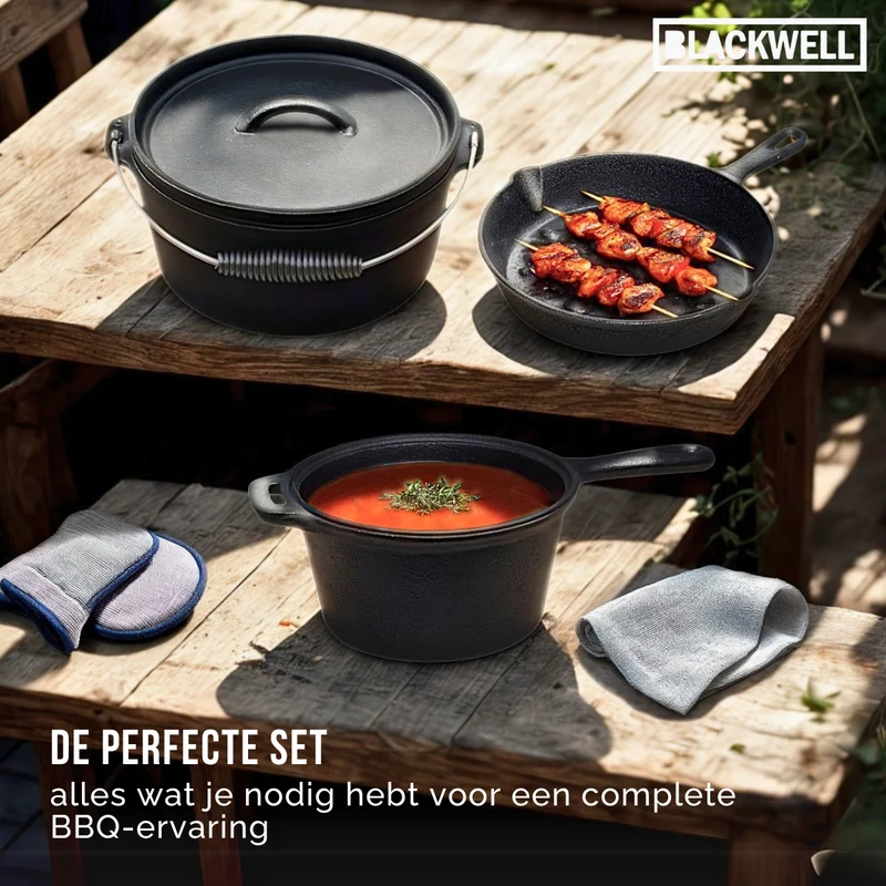 Set de cuisson Blackwell - en fonte - Cook & Grill - 25 cm - 4 pièces