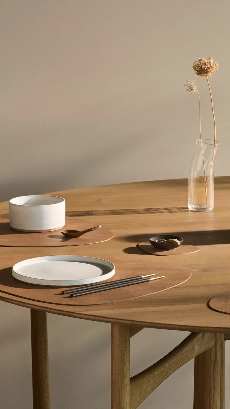 Ensemble de sets de table LIND DNA - en cuir - Nupo - 44 x 37 cm - 2 pièces