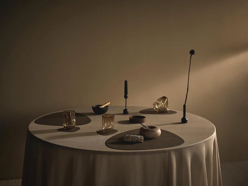 Ensemble de sets de table LIND DNA - en cuir - Nupo - 44 x 37 cm - 2 pièces