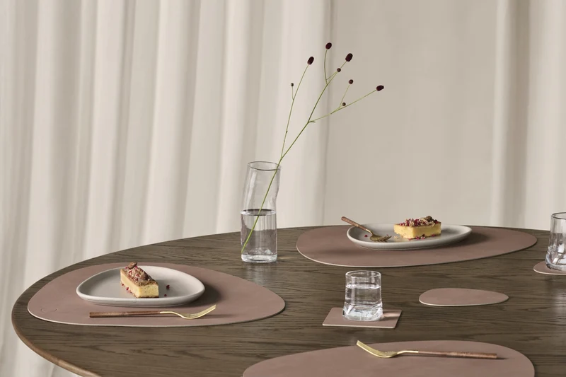Ensemble de sets de table LIND DNA - en cuir - Nupo - 44 x 37 cm - 2 pièces