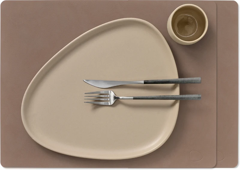 Ensemble de sets de table LIND DNA - en cuir - Nupo - 45 x 35 cm - 2 pièces