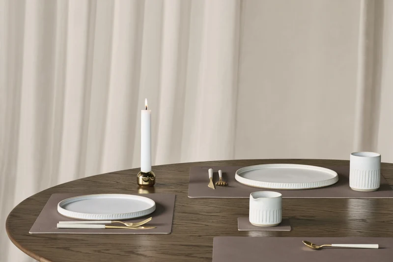 Ensemble de sets de table LIND DNA - en cuir - Nupo - 45 x 35 cm - 2 pièces