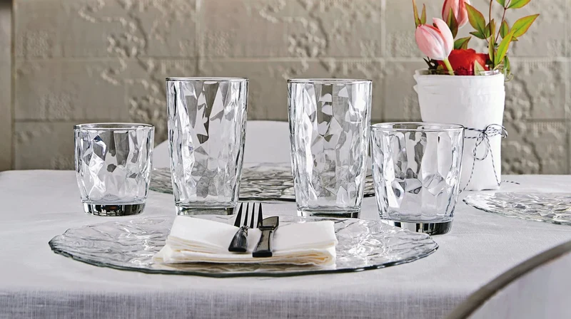 Set de verres à eau Bormioli Rocco - Gobelets - Diamond - 300 ml - 18 pièces
