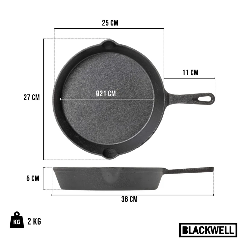 Set de casseroles Blackwell - Cocotte en fonte - Cook & Grill - 25 cm - 4 pièces