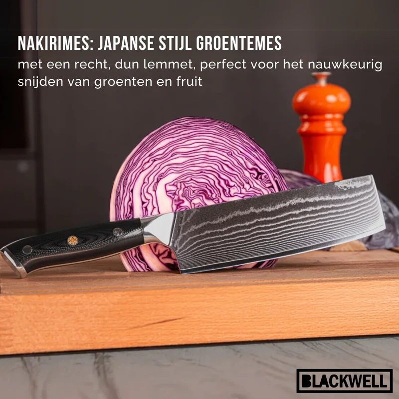 Ensemble de couteaux Blackwell - Style japonais - Damas - VG10 - 4 pièces
