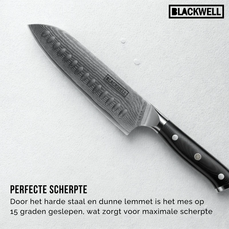 Ensemble de couteaux Blackwell - Style japonais - Damas - VG10 - 4 pièces
