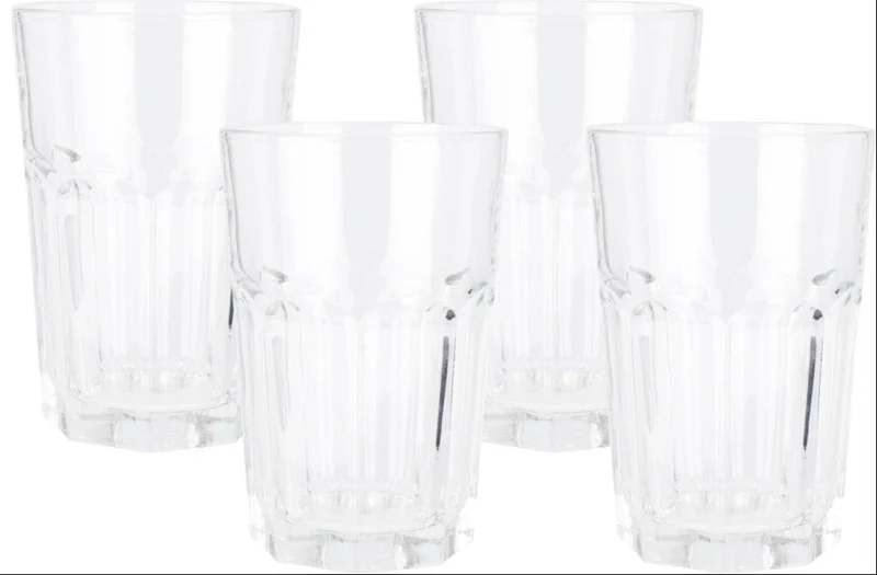 Ensemble de verres a eau Cookinglife - Gobelets en verre - 500 ml - 4 pièces