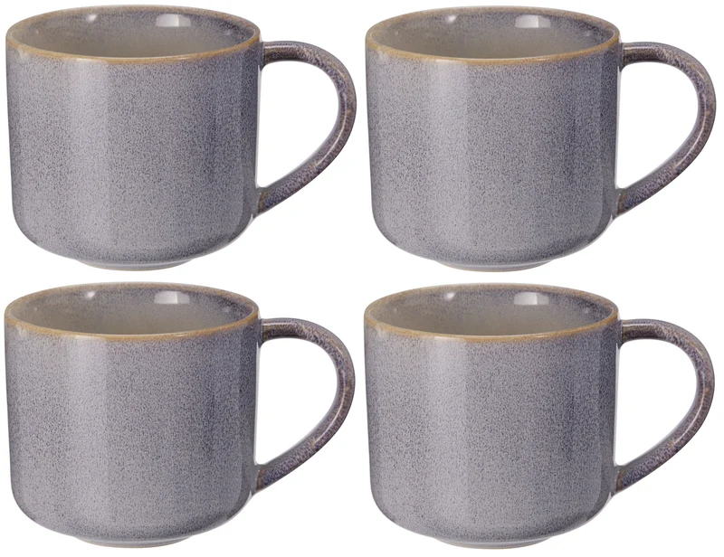 Ensemble de mugs à café Cookinglife - en faïence - Serene - 330 ml - 4 pièces