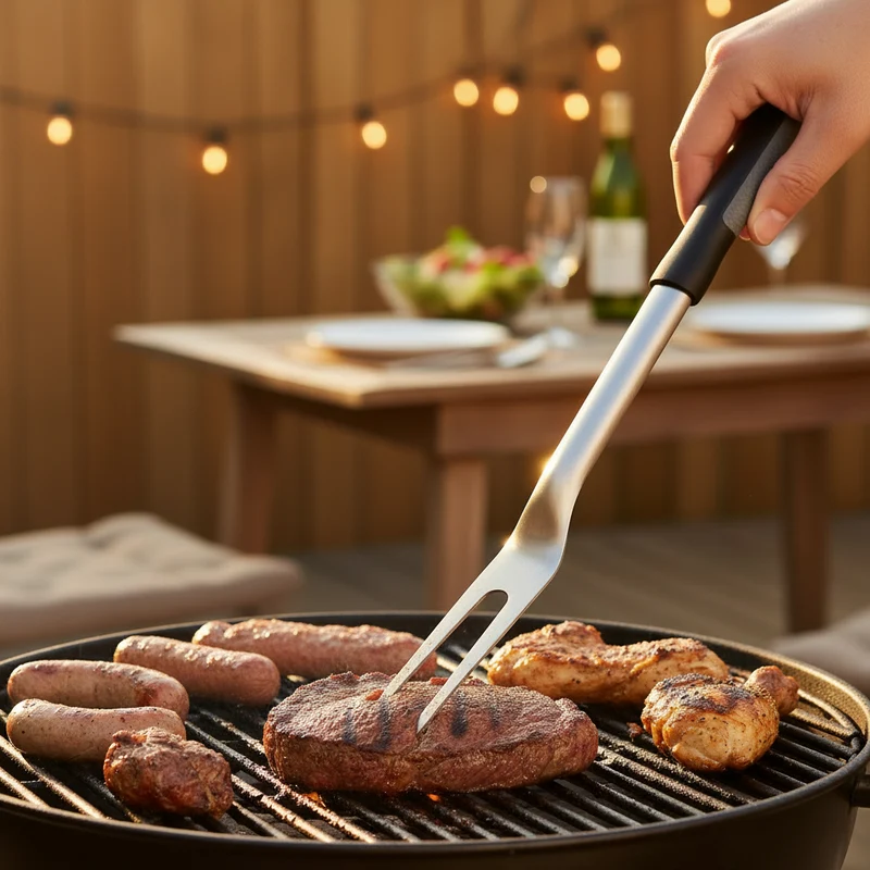 Fourchette à barbecue Cookinglife - Fourchette à griller - Fire & Flavour - 42 cm