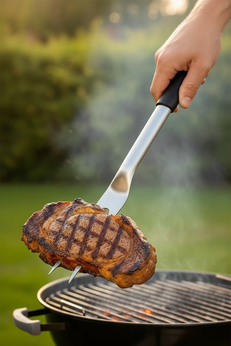 Fourchette à barbecue Cookinglife - Fourchette à griller - Fire & Flavour - 42 cm