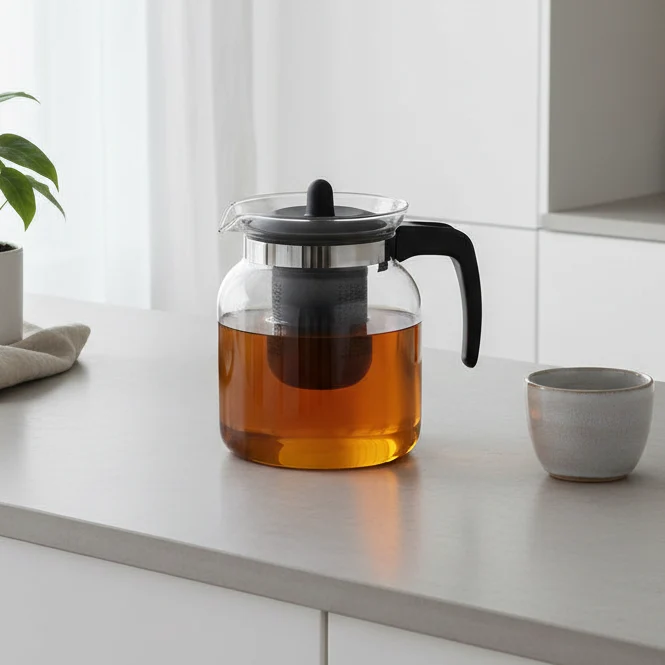 Théière Cookinglife - Avec filtre à thé - en verre borosilicate - 1500 ml