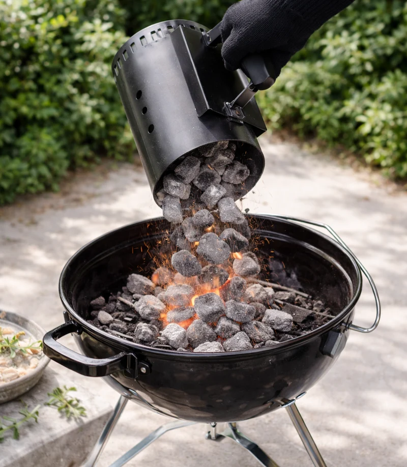 Allume-barbecue Cookinglife - Démarreur à briquettes - Fire & Flavour - 30,5 cm
