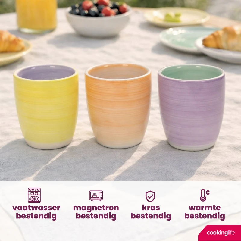 Set de tasses à café Cookinglife - Senseo - Pastel Harmony - 180 ml - 6 pièces