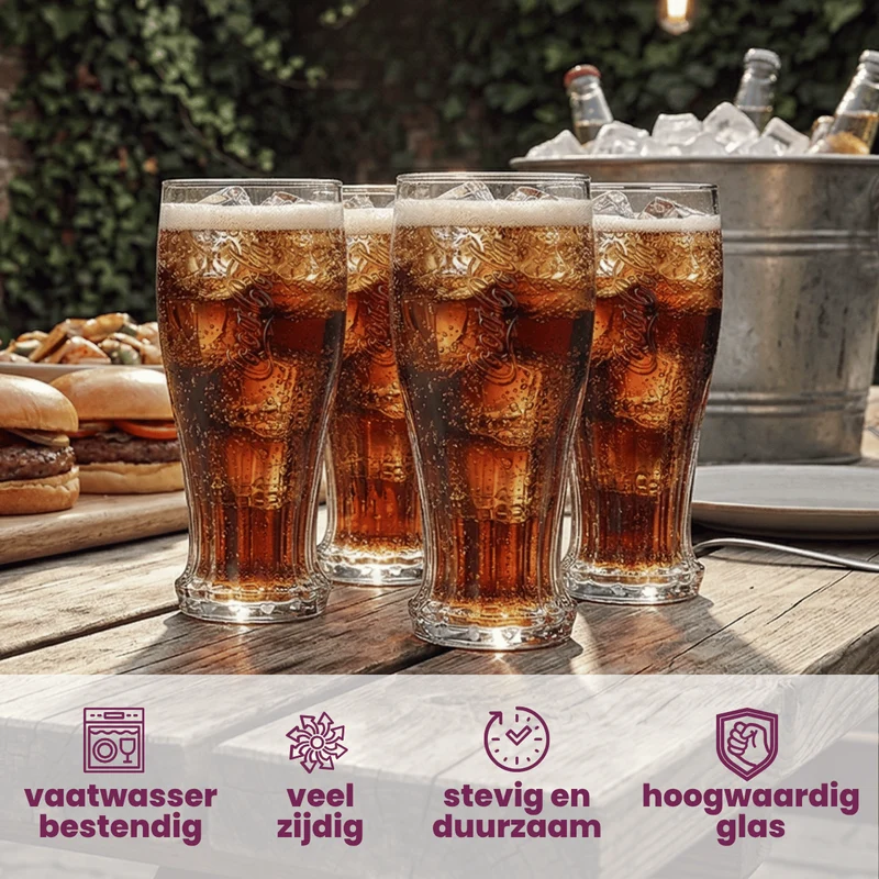 Ensemble de verres Coca-Cola - Long drink - Crown Cap - 350 ml - 4 pièces