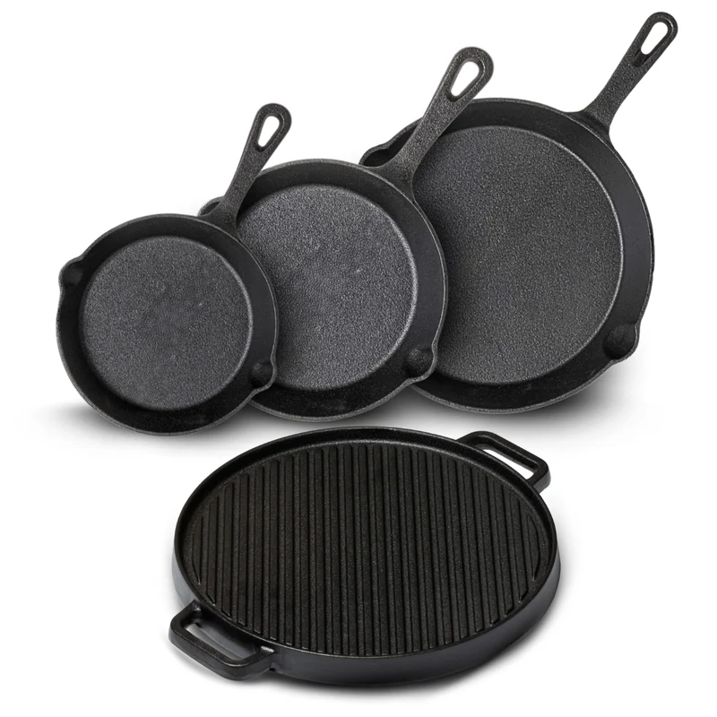 Set de poêles Blackwell - Poêle a frire - Cast Iron - 16/20/25/30 cm - 4 pieces