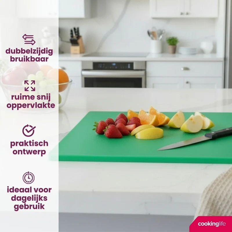 Planche à découper Cookinglife HACCP Verte 45 x 30 cm - pour légumes & fruits