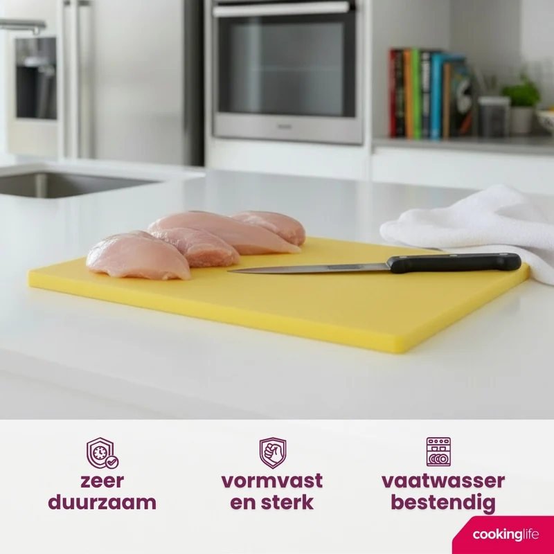Planche à découper Cookinglife HACCP Jaune 45 x 30 cm - pour volaille